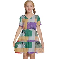 Order In Chaos Kids  Short Sleeve Tiered Mini Dress by Hayleyboop