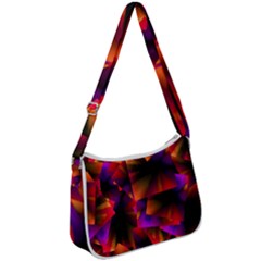 Squares Motif Geometric Pattern Zip Up Shoulder Bag by dflcprintsclothing