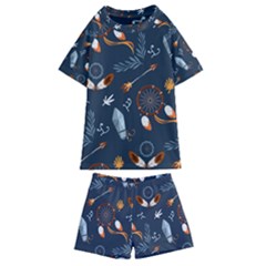 Bohemian Look  Kids  Swim Tee And Shorts Set by HWDesign