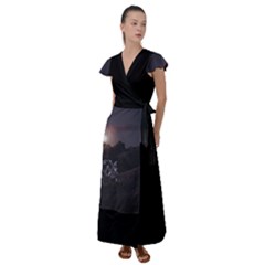Sunset Fairies - Flutter Sleeve Maxi Dress by CreatureFeature