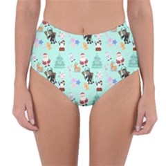 Green Krampus Christmas Reversible High-waist Bikini Bottoms
