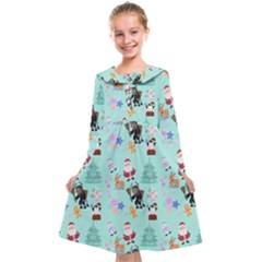 Green Krampus Christmas Kids  Midi Sailor Dress by InPlainSightStyle