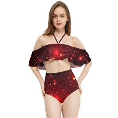 Firework-star-light-design Halter Flowy Bikini Set  by Jancukart