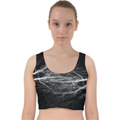 Flash-electricity-energy-current Velvet Racer Back Crop Top