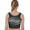 Flash-electricity-energy-current Velvet Racer Back Crop Top View2