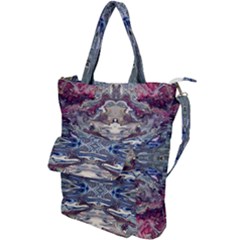 Abstract Pouring Shoulder Tote Bag by kaleidomarblingart