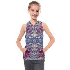 Abstract Pouring Kids  Sleeveless Hoodie by kaleidomarblingart