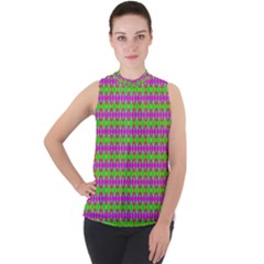 Alien Suit Mock Neck Chiffon Sleeveless Top by Thespacecampers