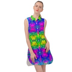 Color Me Happy Sleeveless Shirt Dress by Thespacecampers