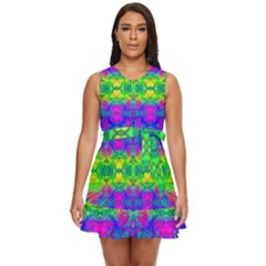 Color Me Happy Waist Tie Tier Mini Chiffon Dress by Thespacecampers