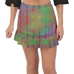 Sacred Message Fishtail Mini Chiffon Skirt