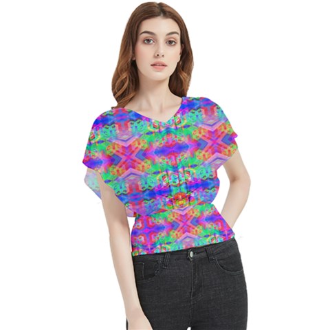 Deep Space 333 Butterfly Chiffon Blouse by Thespacecampers