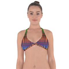 Fractaled Pixels Halter Neck Bikini Top by Thespacecampers