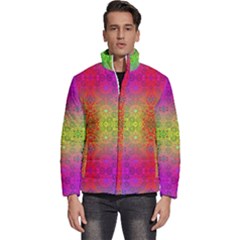 Mirrored Energy Men s Puffer Bubble Jacket Coat by Thespacecampers