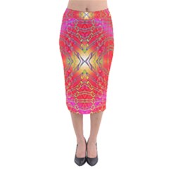 Liquid Lava Velvet Midi Pencil Skirt by Thespacecampers