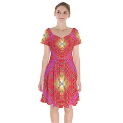 Liquid Lava Short Sleeve Bardot Dress by Thespacecampers