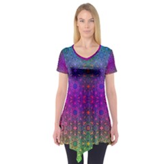 Stained Glass Vision Short Sleeve Tunic  by Thespacecampers