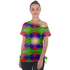 Helix Heaven Off Shoulder Tie-Up Tee