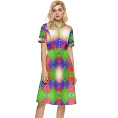 Helix Heaven Button Top Knee Length Dress