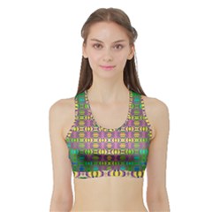 Unidentified  Flying Sports Bra With Border