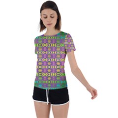 Unidentified  Flying Back Circle Cutout Sports Tee