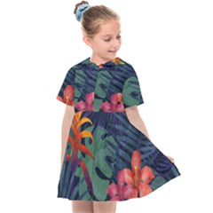 Colorful Flowers Kids  Sailor Dress by HWDesign