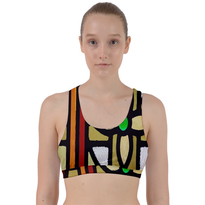Abstract-0001 Back Weave Sports Bra