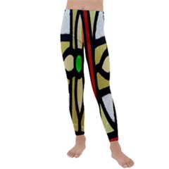 Abstract-0001 Kids  Lightweight Velour Leggings