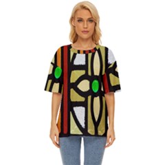 Abstract-0001 Oversized Basic Tee by nate14shop