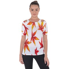 Abstract-b 001 Shoulder Cut Out Short Sleeve Top