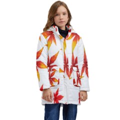 Abstract-b 001 Kid s Hooded Longline Puffer Jacket