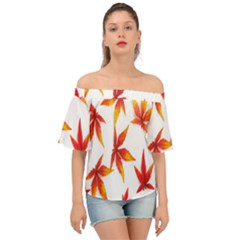 Abstract-b 001 Off Shoulder Short Sleeve Top