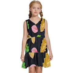 Autumn-b 002 Kids  Sleeveless Tiered Mini Dress by nate14shop