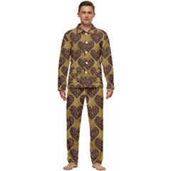 Background-b 006 Men s Long Sleeve Velvet Pocket Pajamas Set