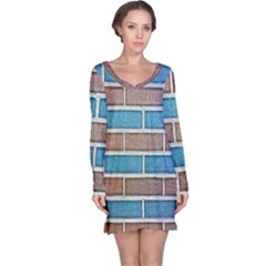 Brick-wall Long Sleeve Nightdress by nate14shop