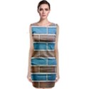 Brick-wall Sleeveless Velvet Midi Dress View1