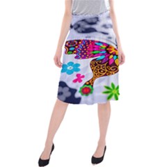 Butterfly-b 001 Midi Beach Skirt