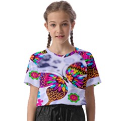 Butterfly-b 001 Kids  Basic Tee by nate14shop