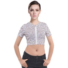 Cherry-blossoms Short Sleeve Cropped Jacket