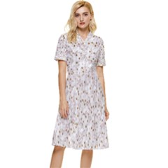 Cherry-blossoms Button Top Knee Length Dress by nate14shop