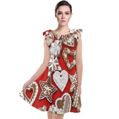 Christmas-b 001 Tie Up Tunic Dress by nate14shop