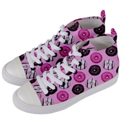 Dessert Women s Mid-top Canvas Sneakers by nate14shop