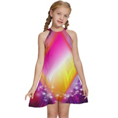 My Diamonds Kids  Halter Collar Waist Tie Chiffon Dress by Thespacecampers