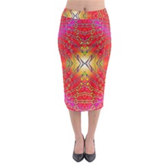 Lava Liquid Midi Pencil Skirt