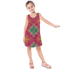 Dreamy Cheetah Kids  Sleeveless Dress by Thespacecampers