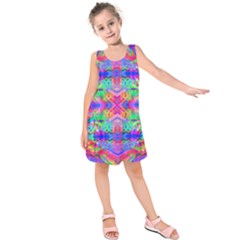 Deep Space 444 Kids  Sleeveless Dress by Thespacecampers