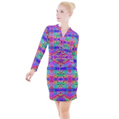 Deep Space 444 Button Long Sleeve Dress by Thespacecampers