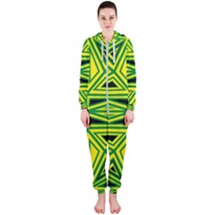 Abstract Pattern Geometric Backgrounds Hooded Jumpsuit (ladies) by Eskimos