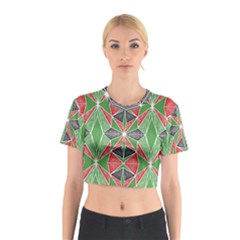 Abstract Pattern Geometric Backgrounds  Cotton Crop Top by Eskimos