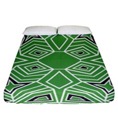 Abstract Pattern Geometric Backgrounds  Fitted Sheet (california King Size) by Eskimos